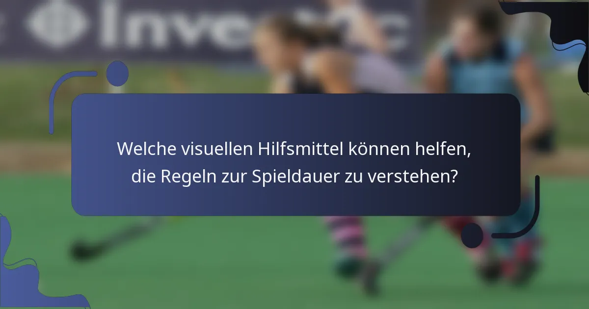 Welche visuellen Hilfsmittel können helfen, die Regeln zur Spieldauer zu verstehen?
